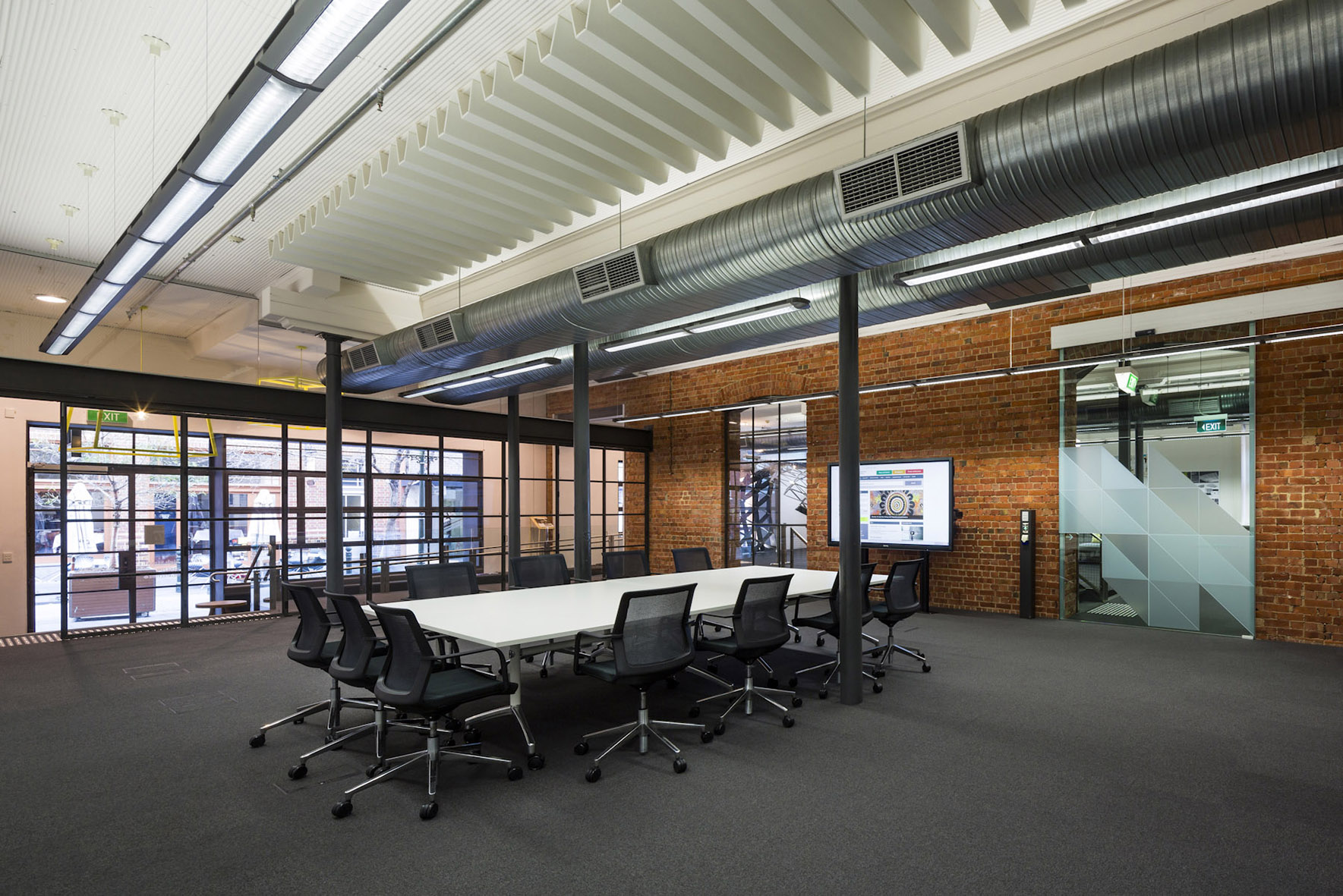 Forum space set up for a large meeting